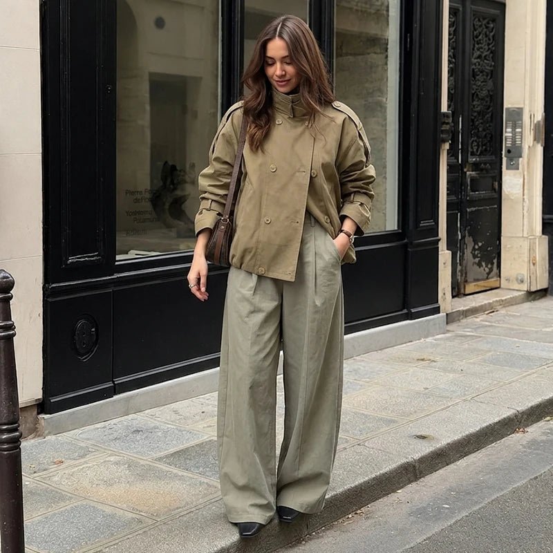 SOERA Linda Utility Cropped Trench Coat - Coat - SOERA-438147-BRO-M-49571 Brown M