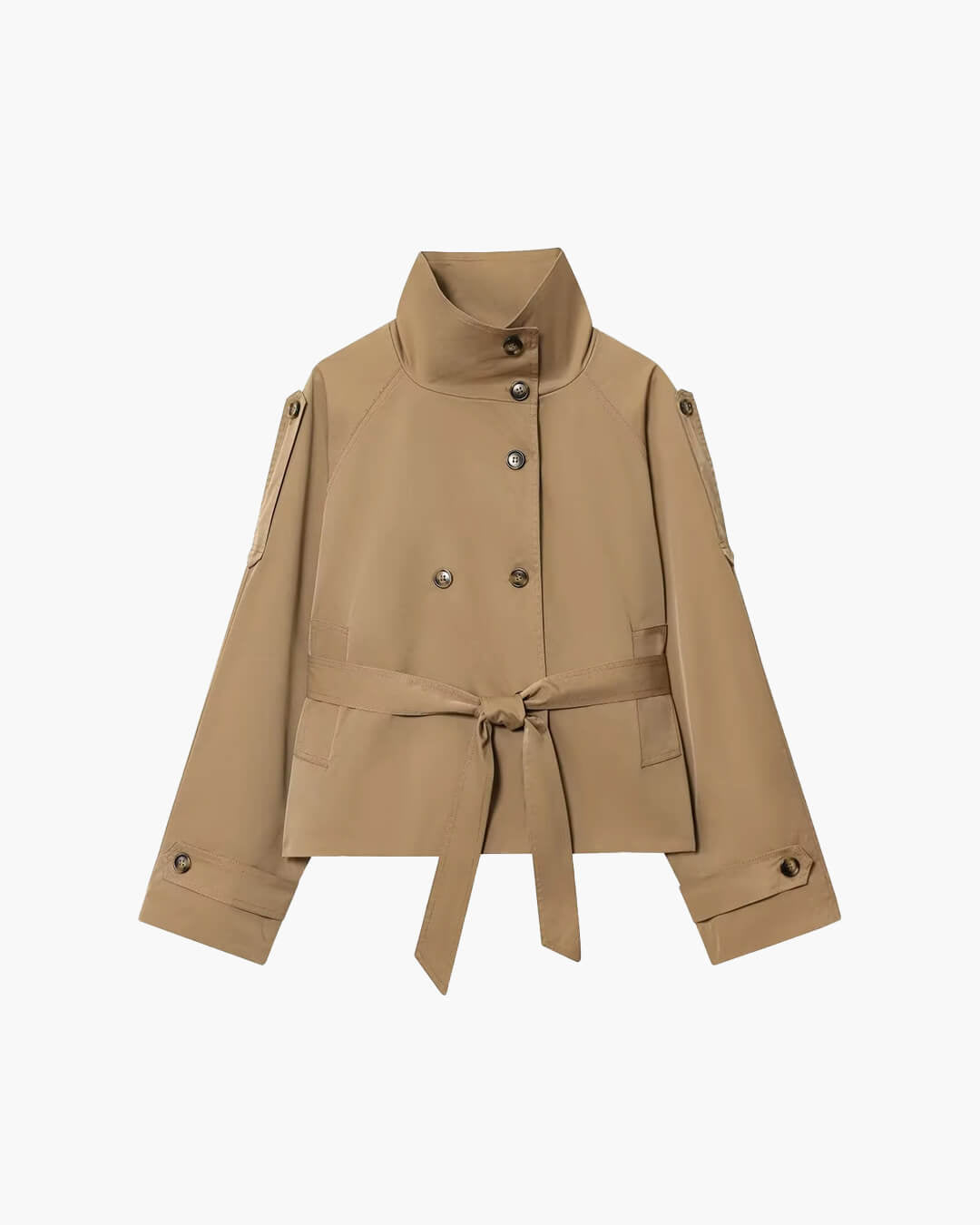 SOERA Marlene Cropped Trench Coat - Coat -  Beige XS
