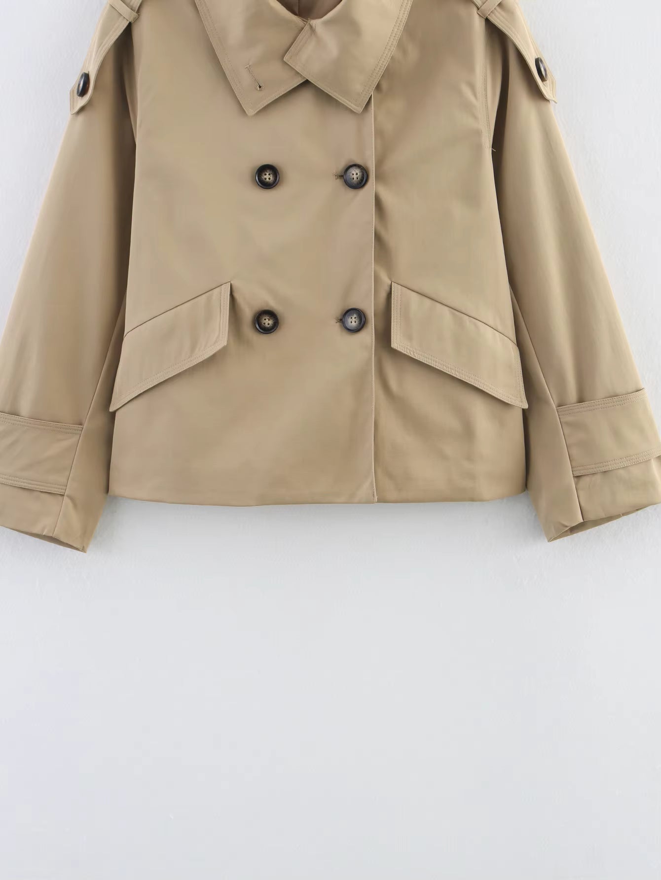 SOERA Sarah Beige Double Breasted Trench Coat - Coat - SOERA-310595-KHA-XS-46019 Beige XS
