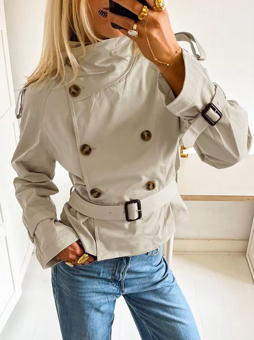 SOERA Teresa British Belted Trench Coat - Coat - SOERA-920451-KHA-M-18403 Beige M