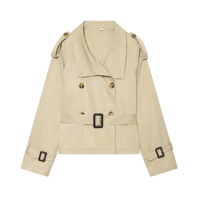 SOERA Teresa British Belted Trench Coat - Coat - SOERA-920451-KHA-M-18403 Beige M