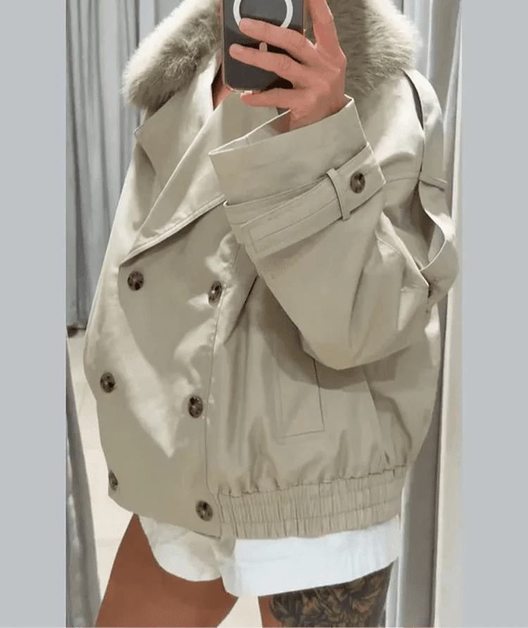 SOERA Camille Trench Coat with Faux Fur - Coats & Jackets - 3256808365179930-;yq1756557808118753460 Creme S