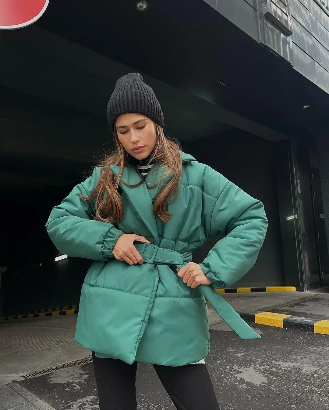 SOERA Jaime Belted Puffer Jacket - Coats & Jackets - 1005007472734778-;Br1766488746263140435 Brown S