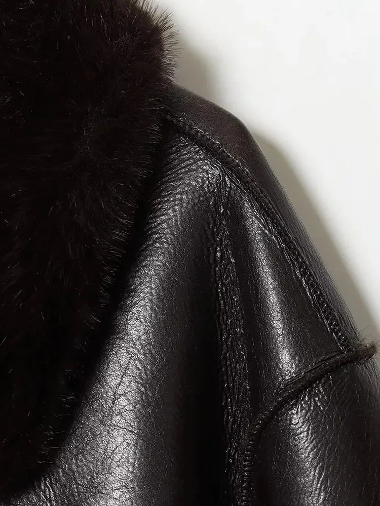 SOERA Joana Reversible Faux fur Leather Jacket - Coats & Jackets - 1005010183451153-;ZH1762998400013718184 Chocolate XS