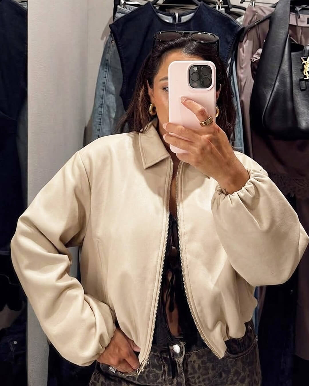 SOERA Seraphina Puffed Bomber Jacket - Coats & Jackets - 1005009867474745-;hc1774621553515656946 Cream XS