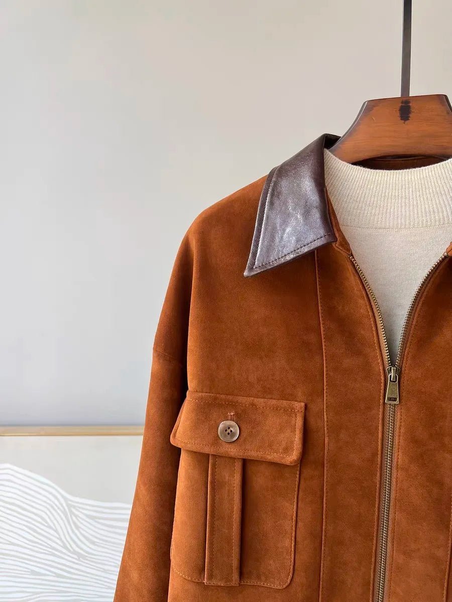SOERA Sharmaine Slim Fit Suede Jacket - Coats & Jackets -  Brown S