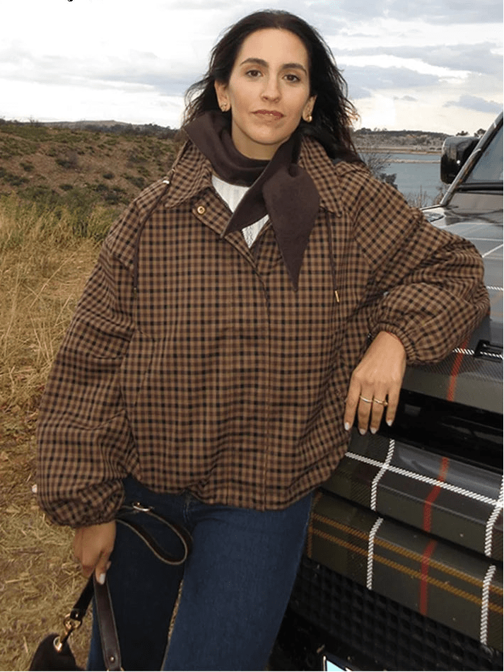 SOERA Shirley Hooded Plaid Shirt Jacket - Coats & Jackets - 1005010750693458-;aa1774621553543152529 S
