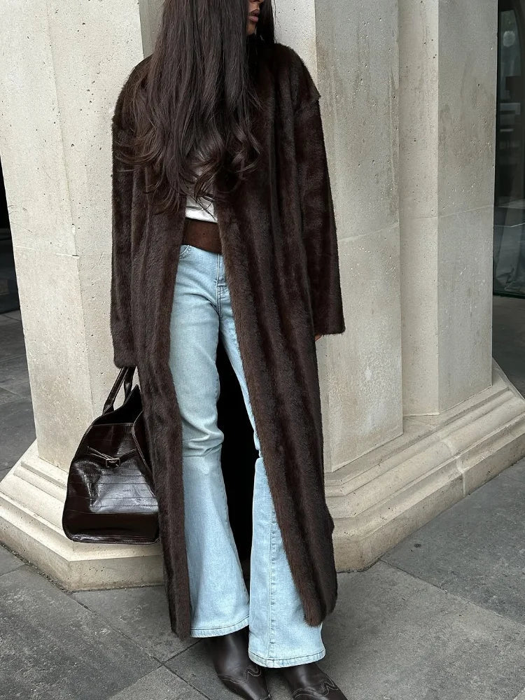 SOERA Suzy Faux Fur Maxi Coat - Coats & Jackets - 1005010168791080-;go1767604098231990195 One Size