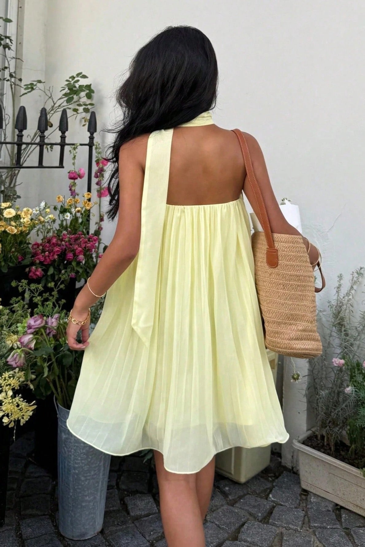 SOERA Aliya Ruched Bandeau Mini Dress - Dress - SOERA-465347-YEL-S-85763 Yellow S