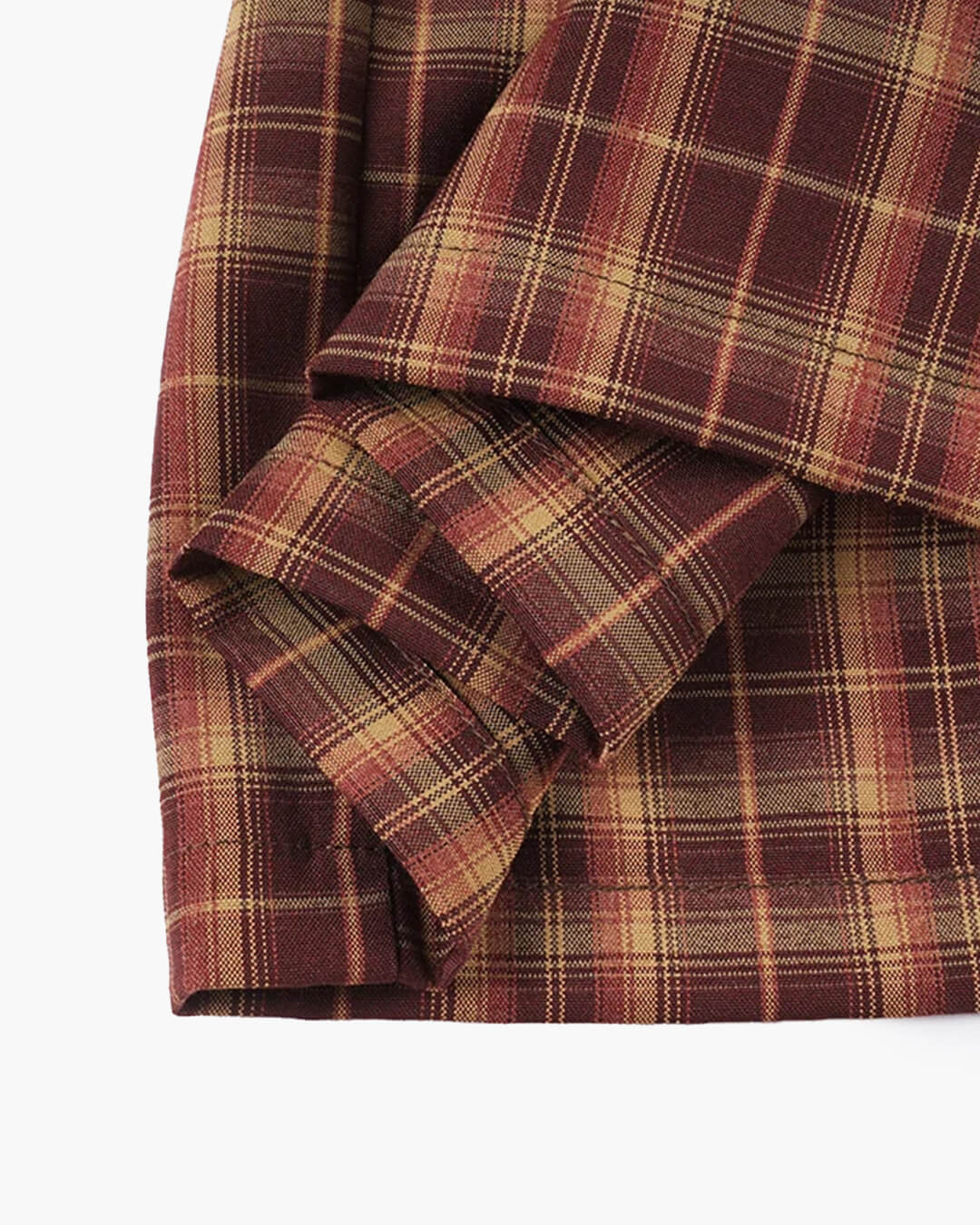 SOERA Amelia Long Sleeve Plaid Mini Dress - Dress - SOERA-545603-RED-M-69187 Burgundy M