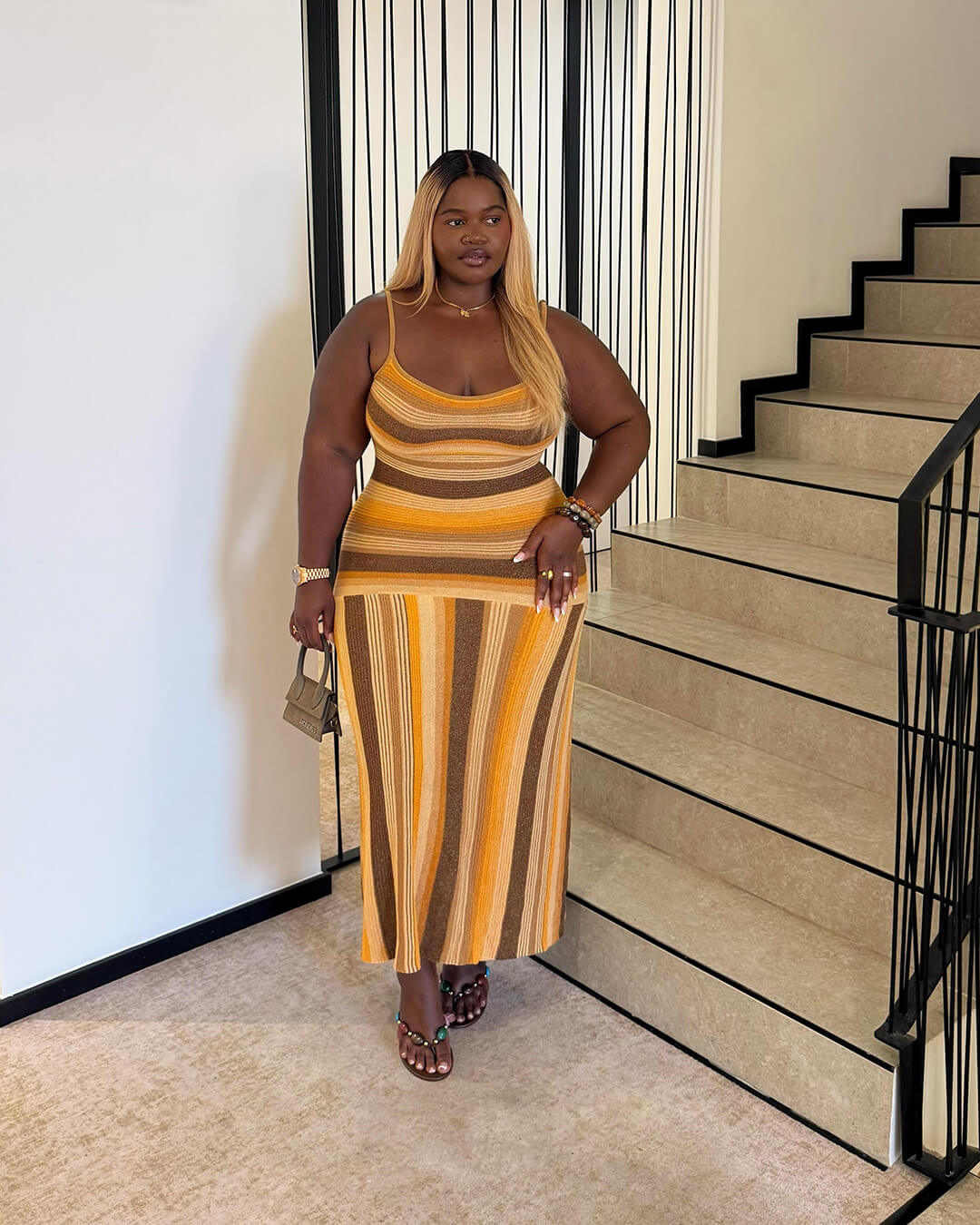 SOERA Martha Striped Knit Midi Dress - Dress - SOERA-684931-S-OS-49411 S