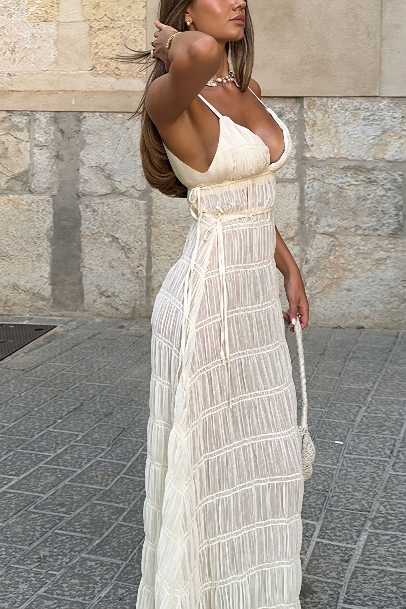 SOERA Miranda Ribbed Knit Maxi Dress - Dress - SOERA-712259-APR-S-15011 Apricot S