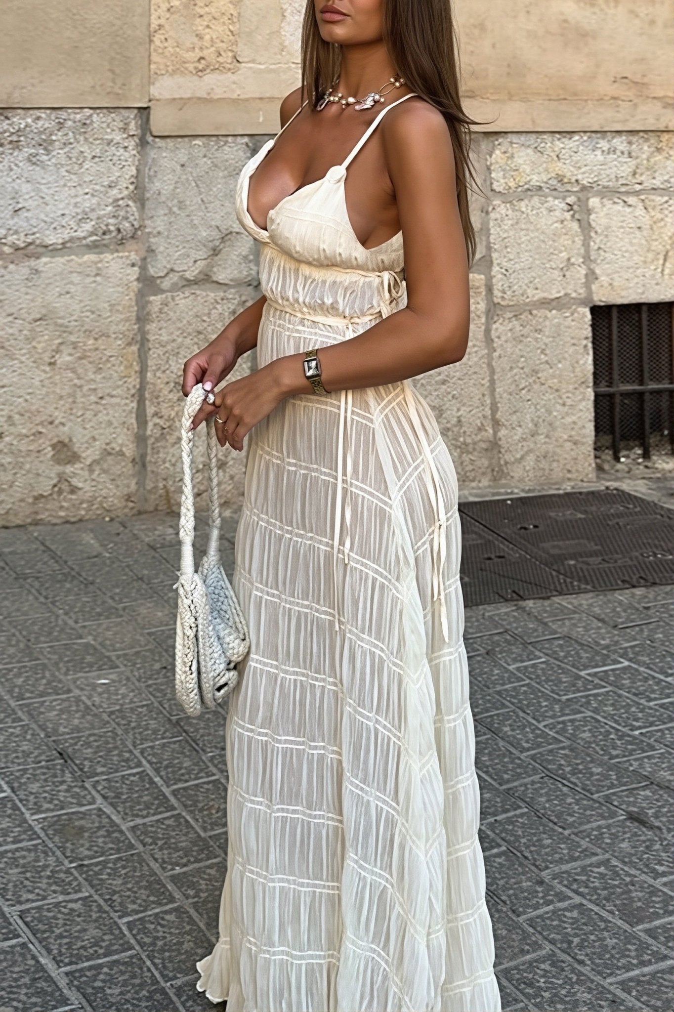 SOERA Miranda Ribbed Knit Maxi Dress - Dress - SOERA-712259-APR-S-15011 Apricot S