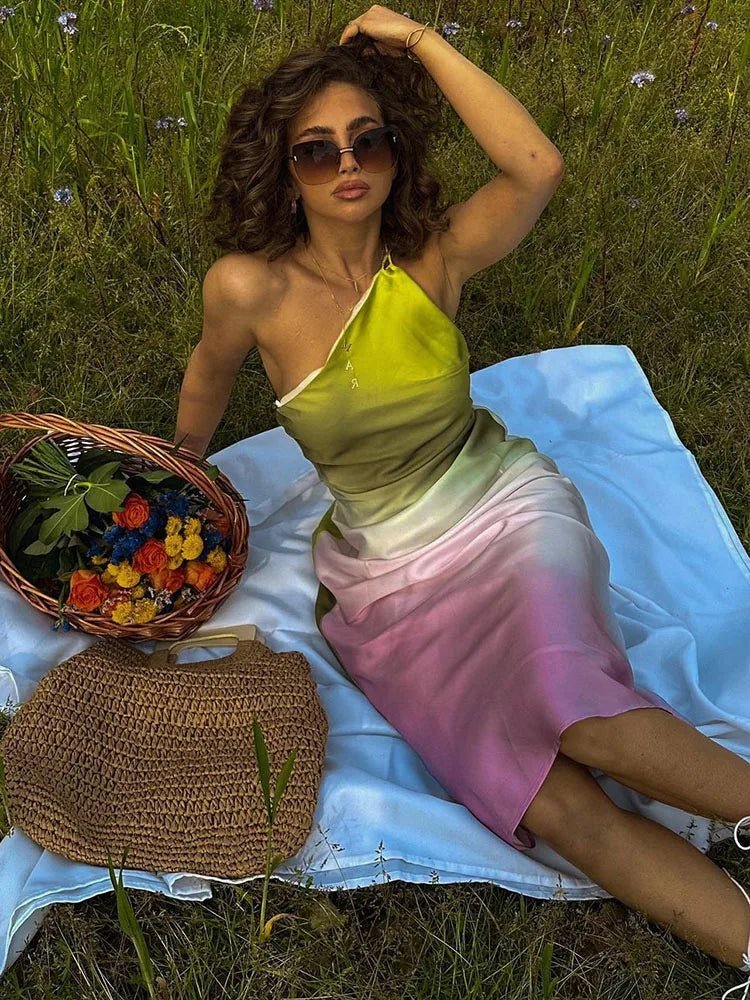 SOERA Natasha Asymmetric Off-Shoulder Dress - Dress - SOERA-091779-GRE-XS-30211 Green XS