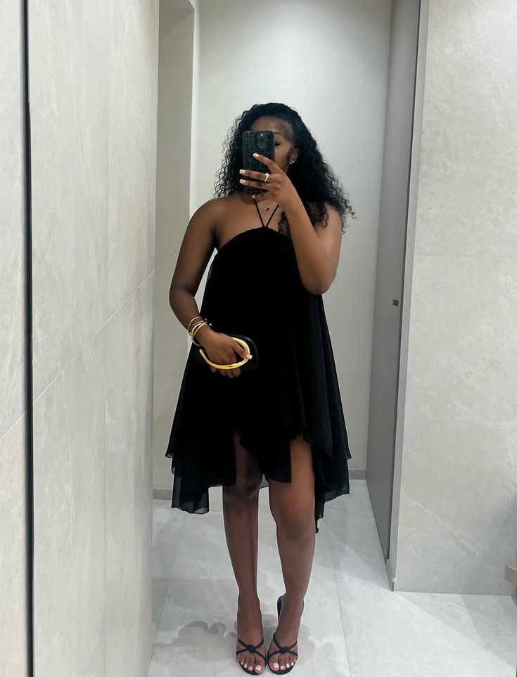SOERA Sienna Backless Halter Mini Dress - Dress - SOERA-012227-DEF-OS-86246 Black L