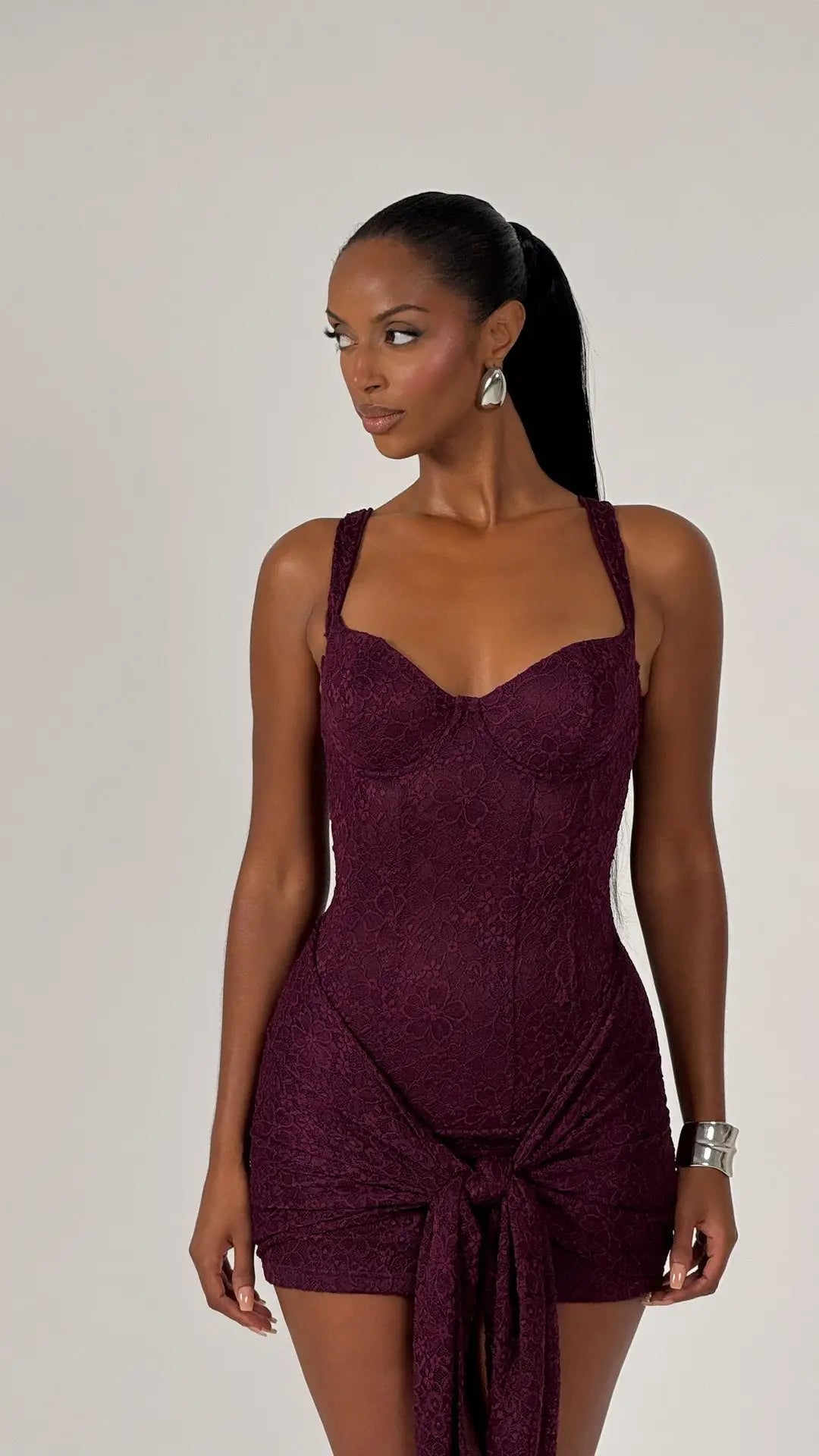 SOERA Amanda Sleeveless Corset Mini Dress - Dresses - 1005010315968452-;YP1770650334190586330 Burgundy M