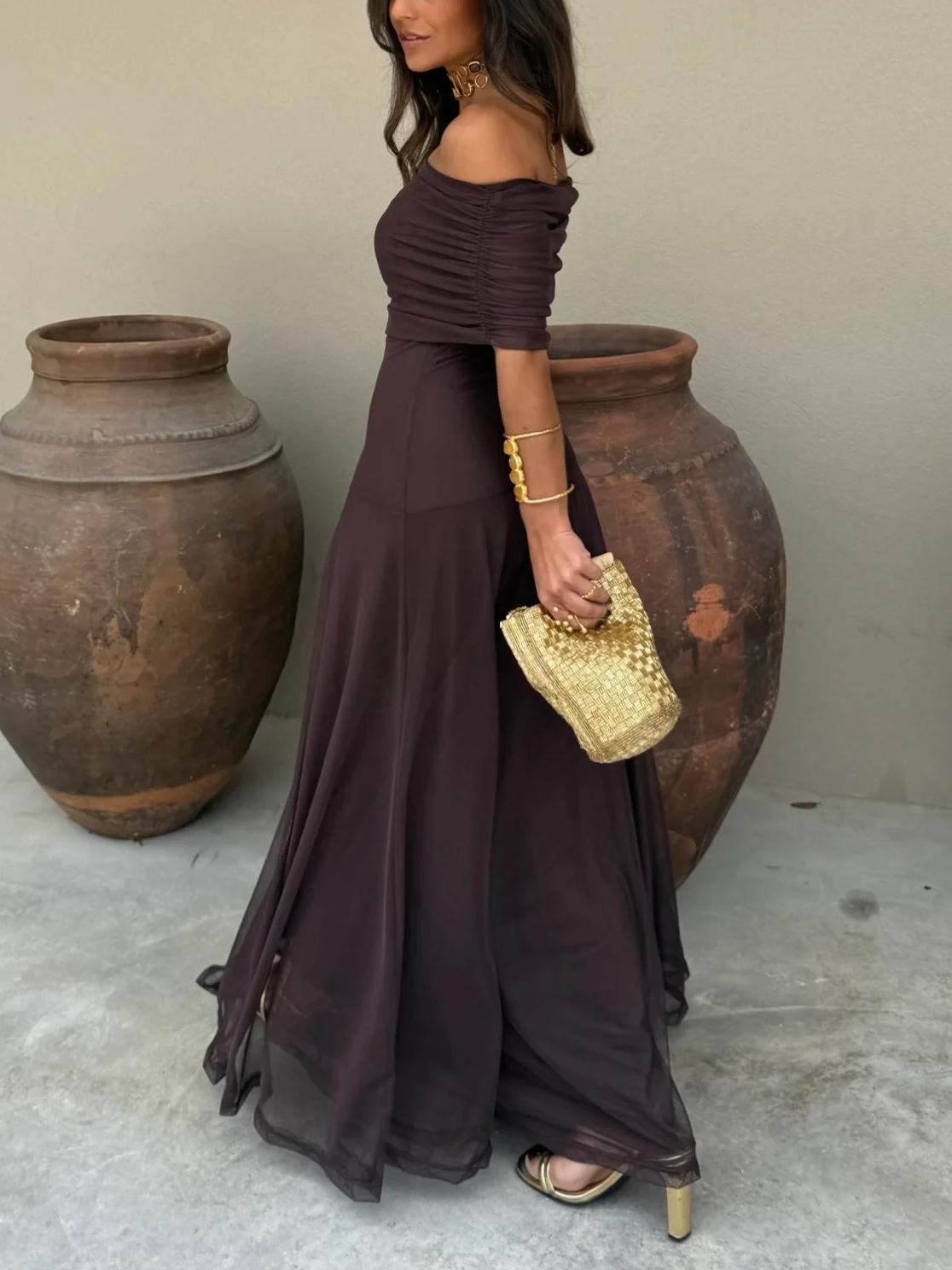 SOERA Anya Off Shoulder Maxi Dress - Dresses - cB1770383550816061753 2XL