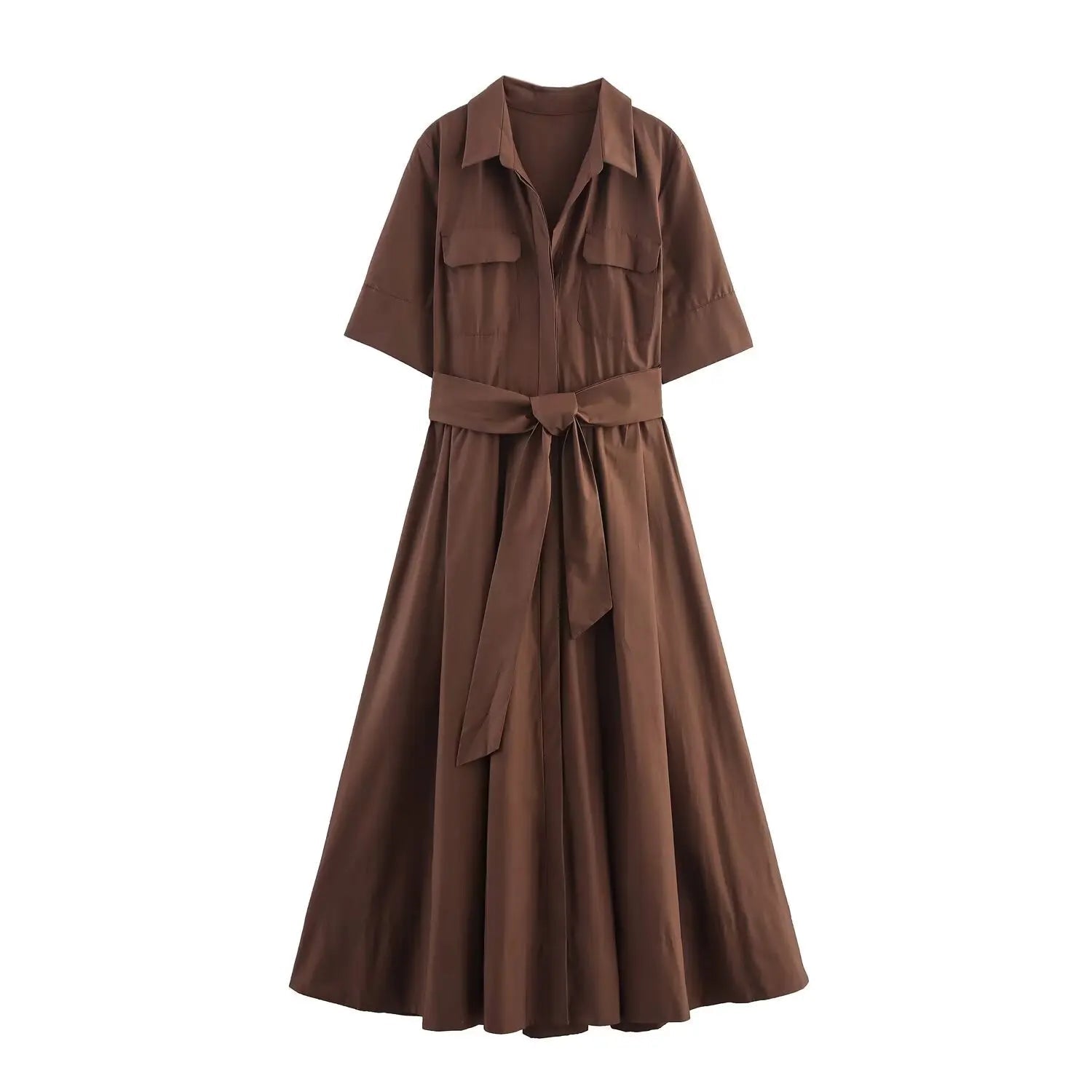 SOERA Ariane Belted Shirt Midi Dress - Dresses -  Pink XS