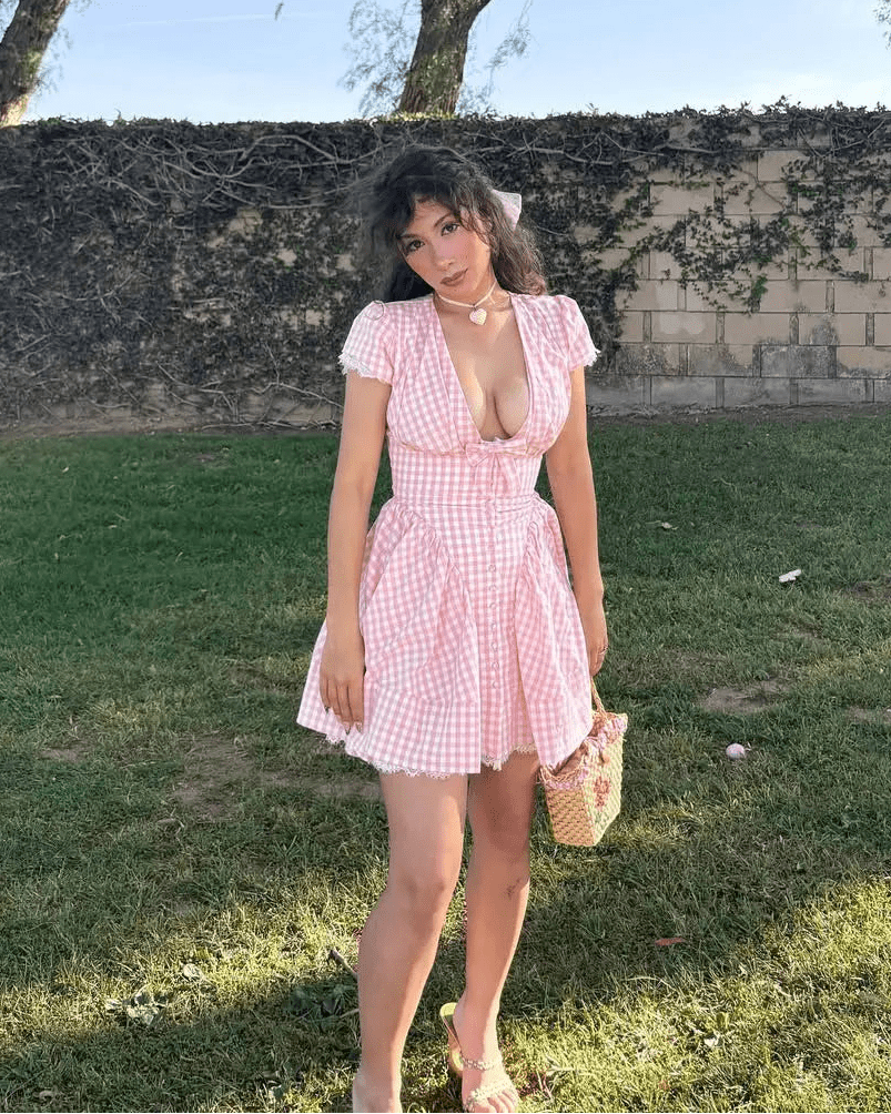 SOERA Brittany Plaid Ruffle Mini Dress - Dresses -  Pink S