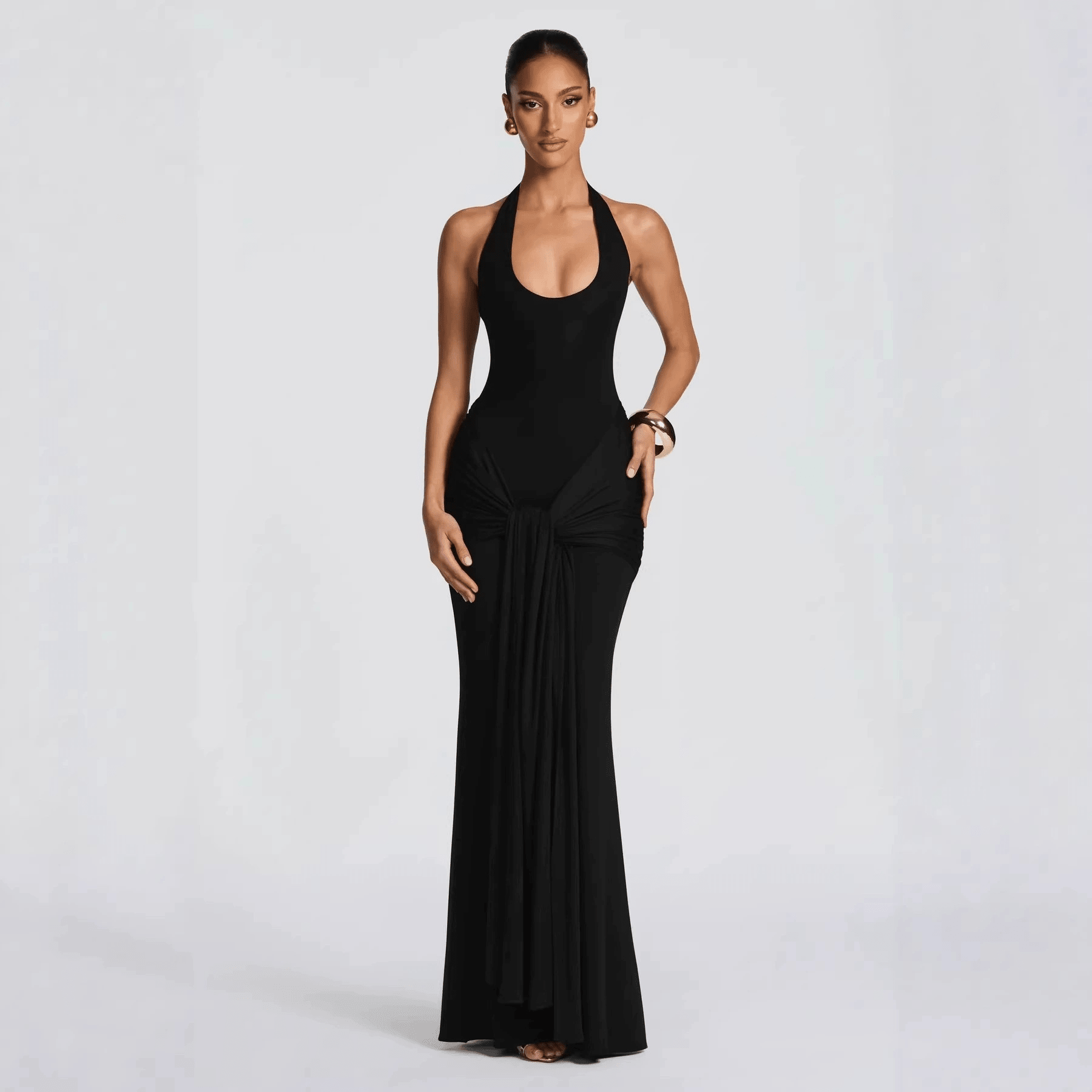 SOERA Charlot Slim Fit Backless Maxi Dress - Dresses -  Black S