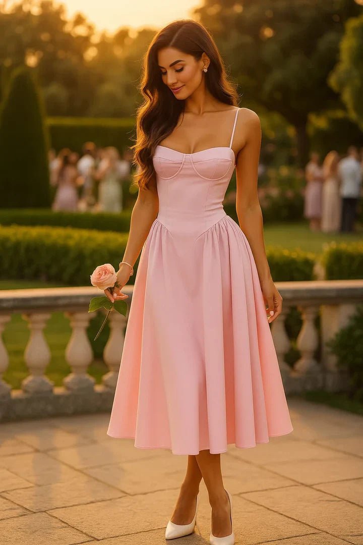 SOERA Isabelle Midi Wedding Guest Dress - Dresses -  Pink S