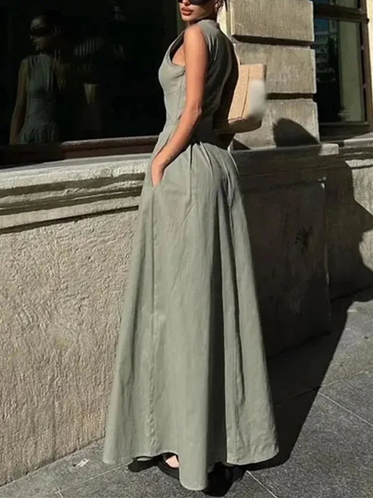 SOERA Jessica Sleeveless Midi Dress - Dresses - 1005007606639334-;vh1772045931504230065 Beige L