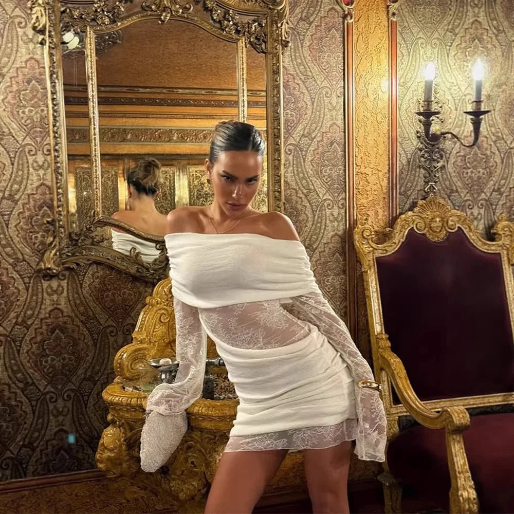 SOERA Keira Off - Shoulder Mini Dress - Dresses - 1005010776190875-;TV1771582047971444788 M