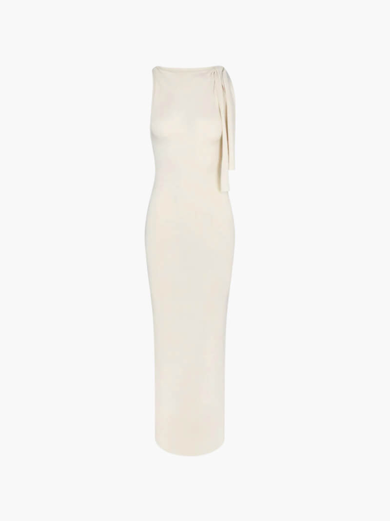 SOERA Kylie knotted maxi dress - Dresses - DWOD2-WK053004 Creme S
