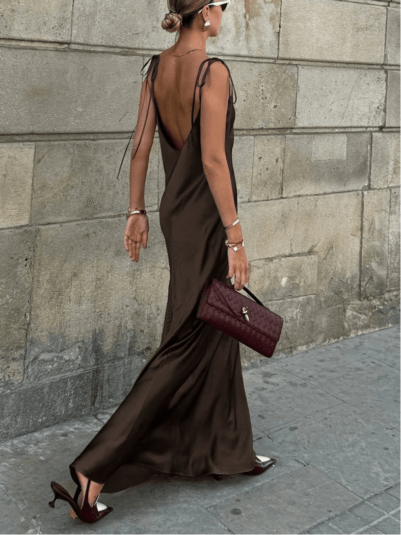 SOERA Laura Backless Satin Maxi Dress - Dresses - 1005008323359692-;ax1771494648772658008 M