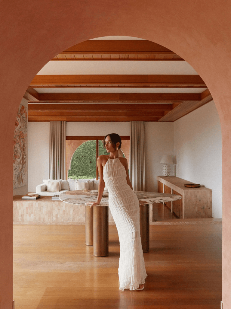 SOERA Leslie Backless Sculpted Texture Maxi Dress - Dresses -  Cream M