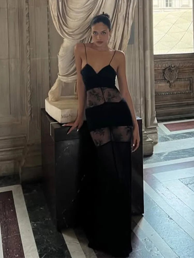 SOERA Ravenna Sheer Lace Slip Maxi Dress - Dresses -  XS
