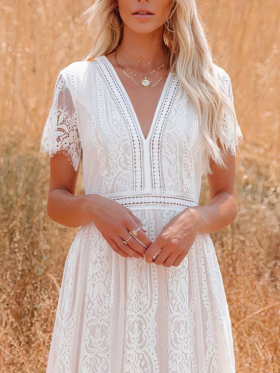 SOERA Tilda Bohemian Lace Maxi Dress - Dresses - 1005008548834137-;Ui1776125353575121311 White S