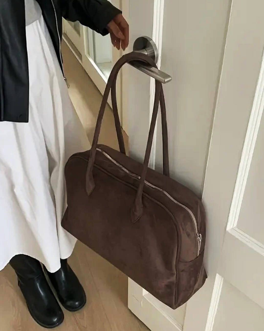 SOERA Beatrice Vintage Leather Laptop Tote - Handbags - SOERA-825603-DAR-OS-67427 Dark Brown
