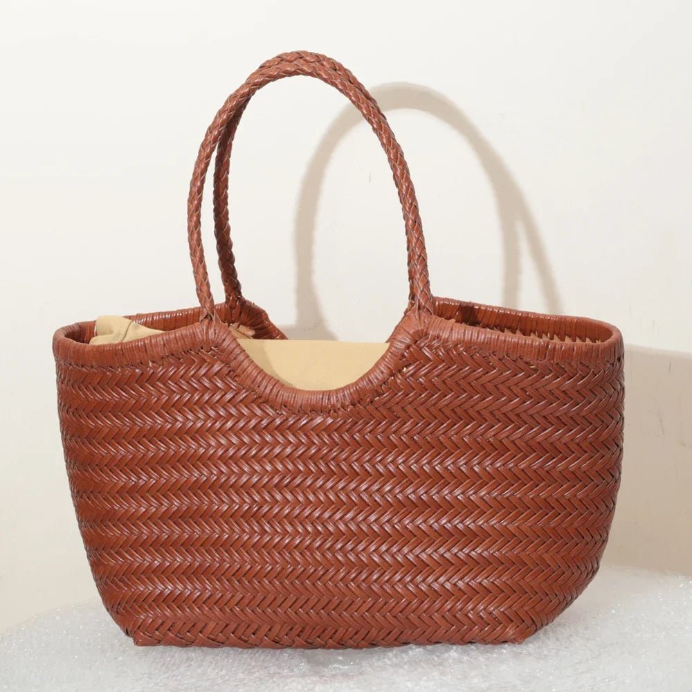 SOERA Beatrice Woven Tote Bag - Handbags -  Green Small