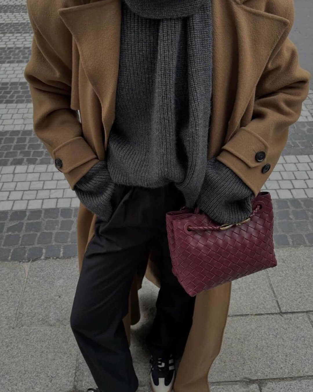 SOERA Lucia Vegan Leather Woven Bag Small - Handbags -  Beige Regular