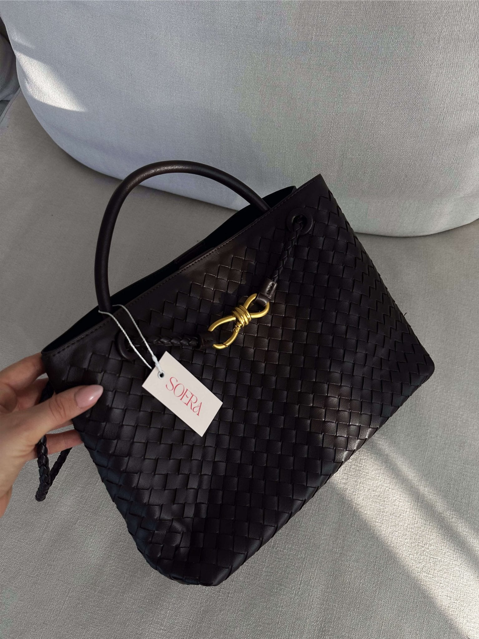 SOERA Lucia Woven Bag - Handbags - DBAD2-RE700001 Medium Coffee