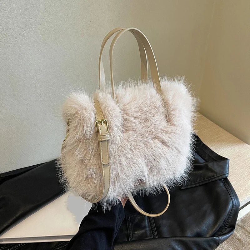 SOERA Maricar Faux Fur Crossbody Bag - Handbags - 3256807618181182-;qm1765284569911584680 Creme