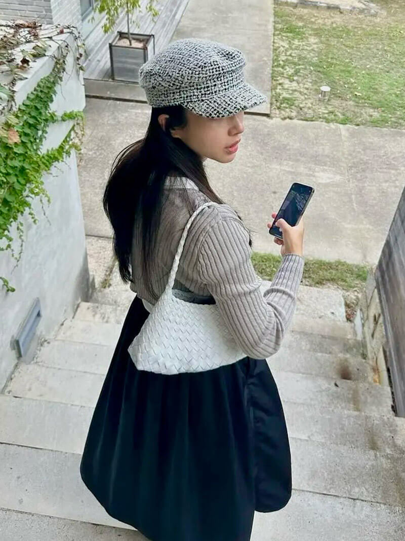 SOERA Marissa Vegan Leather Woven Bag Small - Handbags - Soera-Madeleine-Vegan-Leather-Woven-Bag-Small-Handbag/Black Black Regular