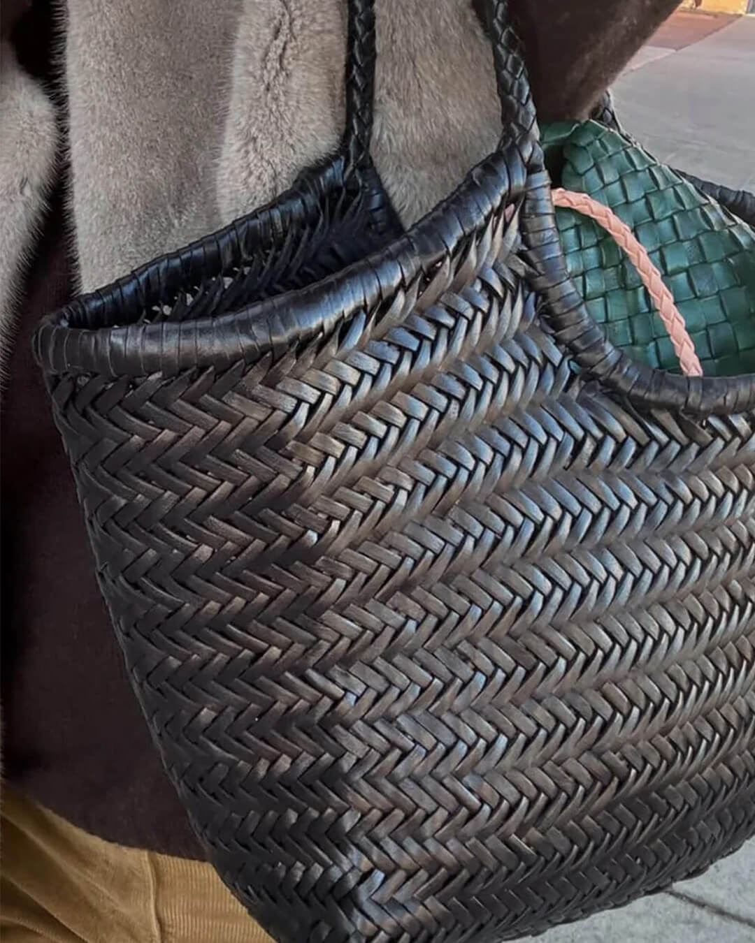 SOERA Rica Woven Faux Leather Bag - Handbags - Soera-Rica-Woven-Faux-Leather-Bag-Handbag/Dark-Brown Dark Brown Regular