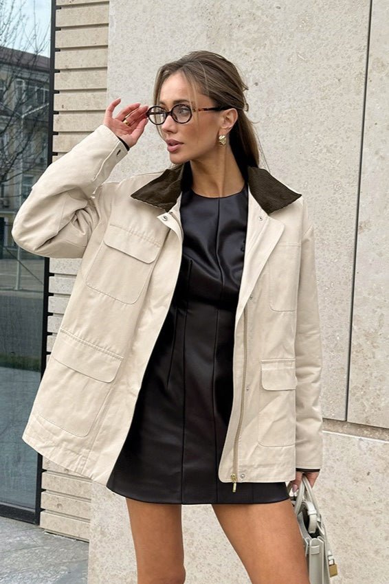 SOERA Aiziela Relaxed Cotton Jacket - Jacket - SOERA-222211-S-WHITE-99491 White S