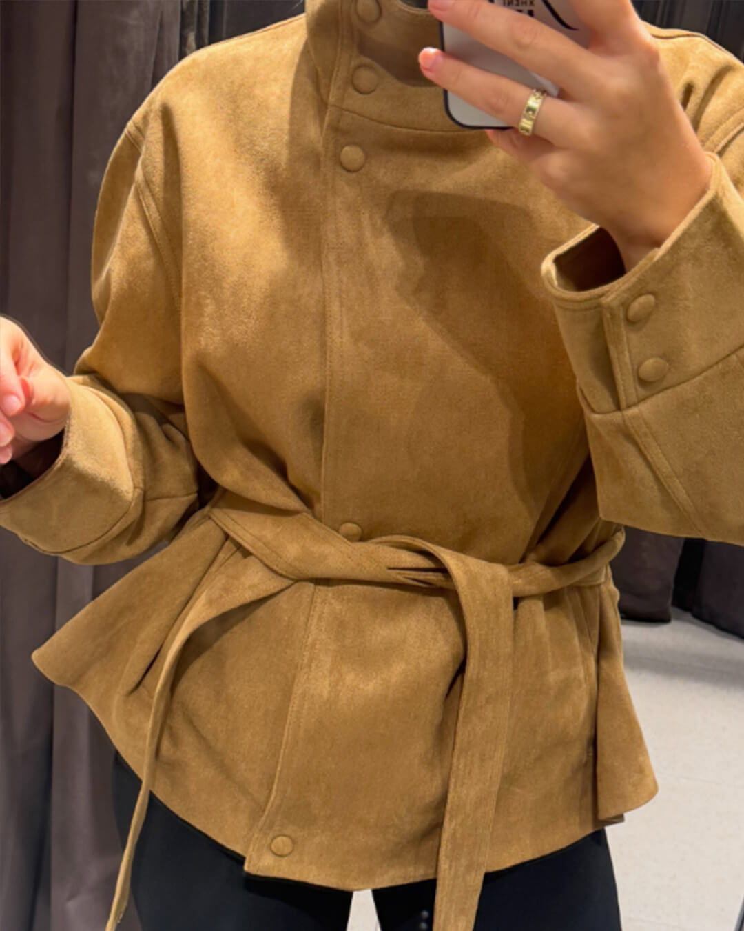 SOERA Anna Lace-Up Suede Jacket - Jacket - SOERA-595139-1-XS-92099 Camel XS