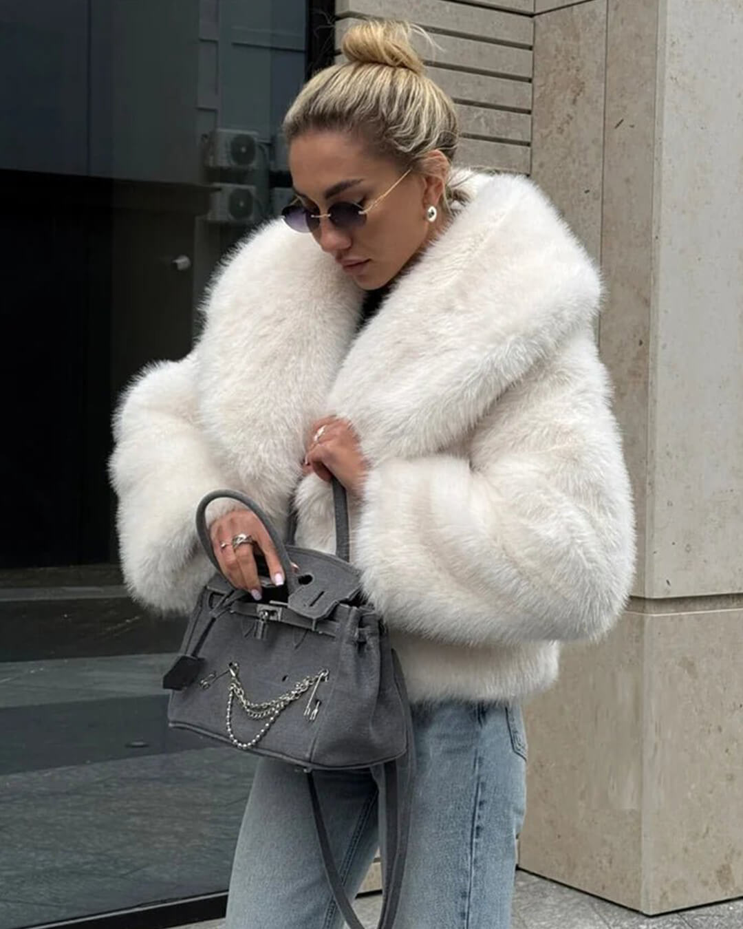 SOERA Andrea Faux Fur Coat - Jackets - 3256809848645660-;zK1766488746543972319 White M