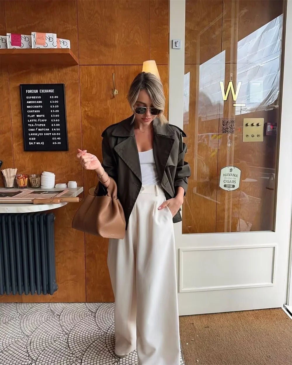 SOERA Bellatrix Cropped Trench Coat - Jackets - 1005008092972146-;VW1773321573715057582 Black S