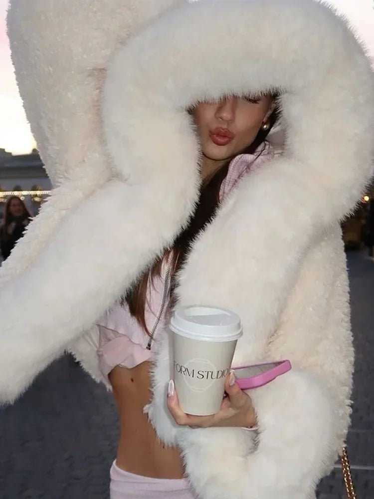 SOERA Cynthia Faux Fur Jacket - Jackets - 3256810229368927-;SZ1766554851657577425 White M