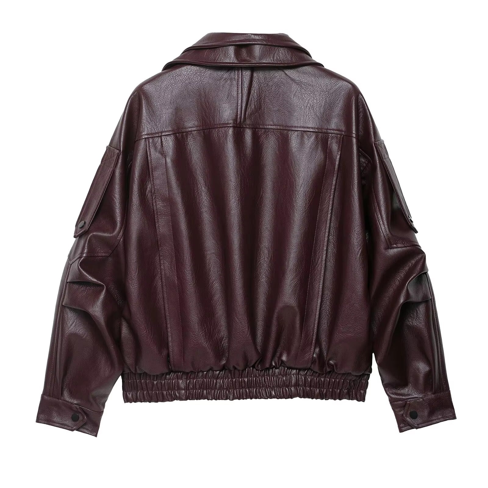 SOERA Denise Belted Leather Jacket - Jackets -  Burgundy S
