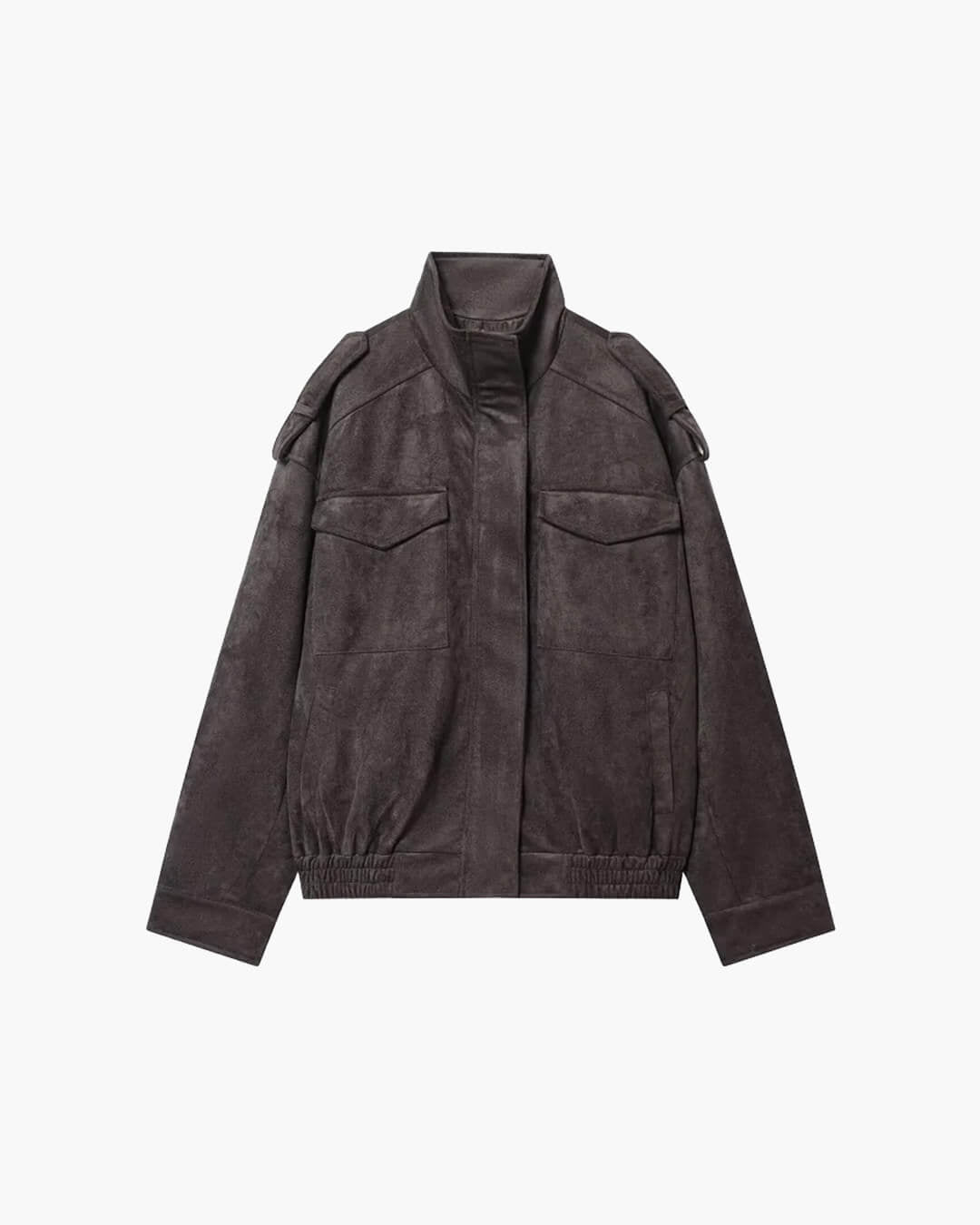 SOERA Elyssa Suede Bomber Jacket - Jackets - 1005009961733006-;wT1770739110472593324 Dark Grey L