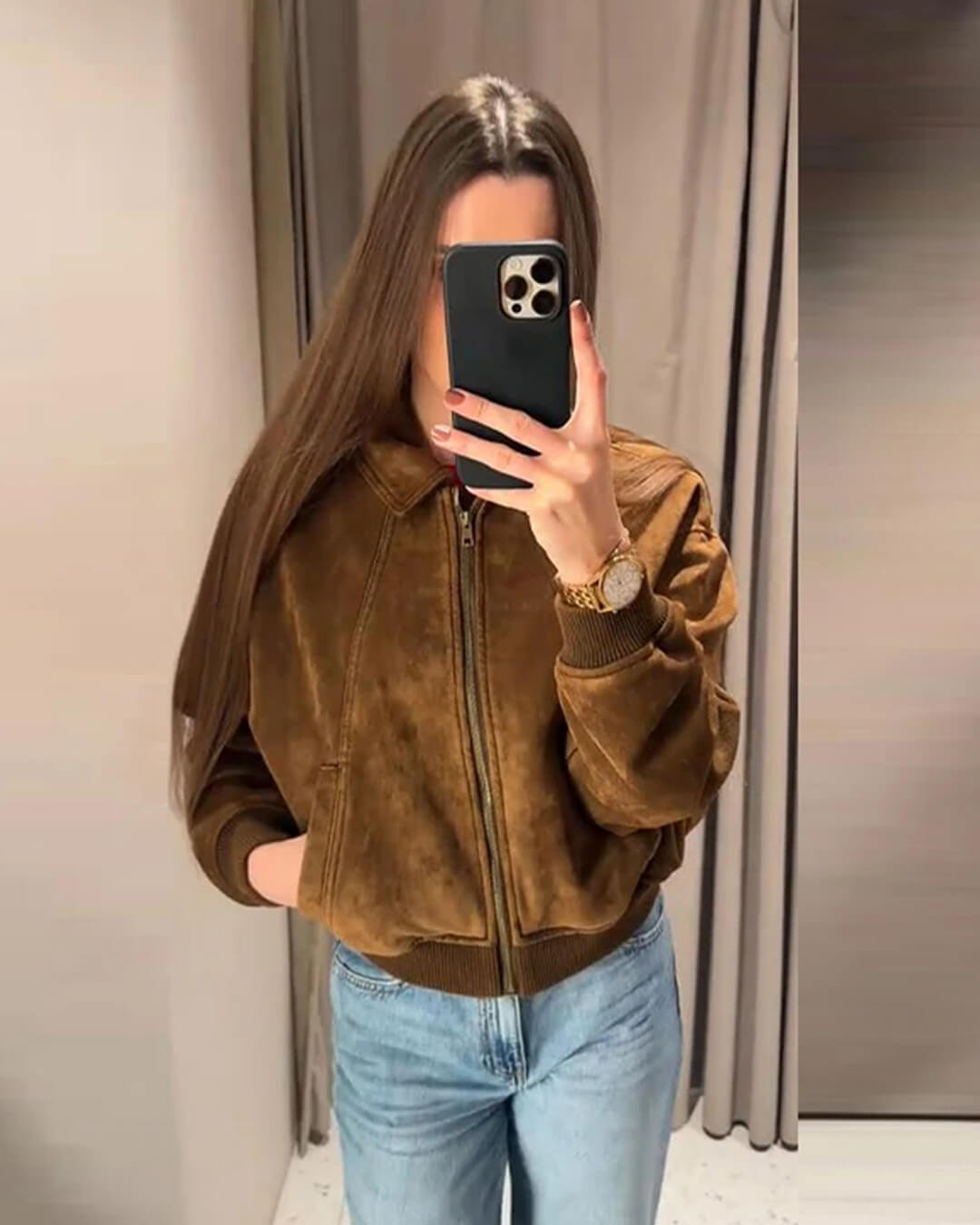 SOERA Heather faux Suede Jacket - Jackets - 1005011678966374-;Jq1770793334302192257 S