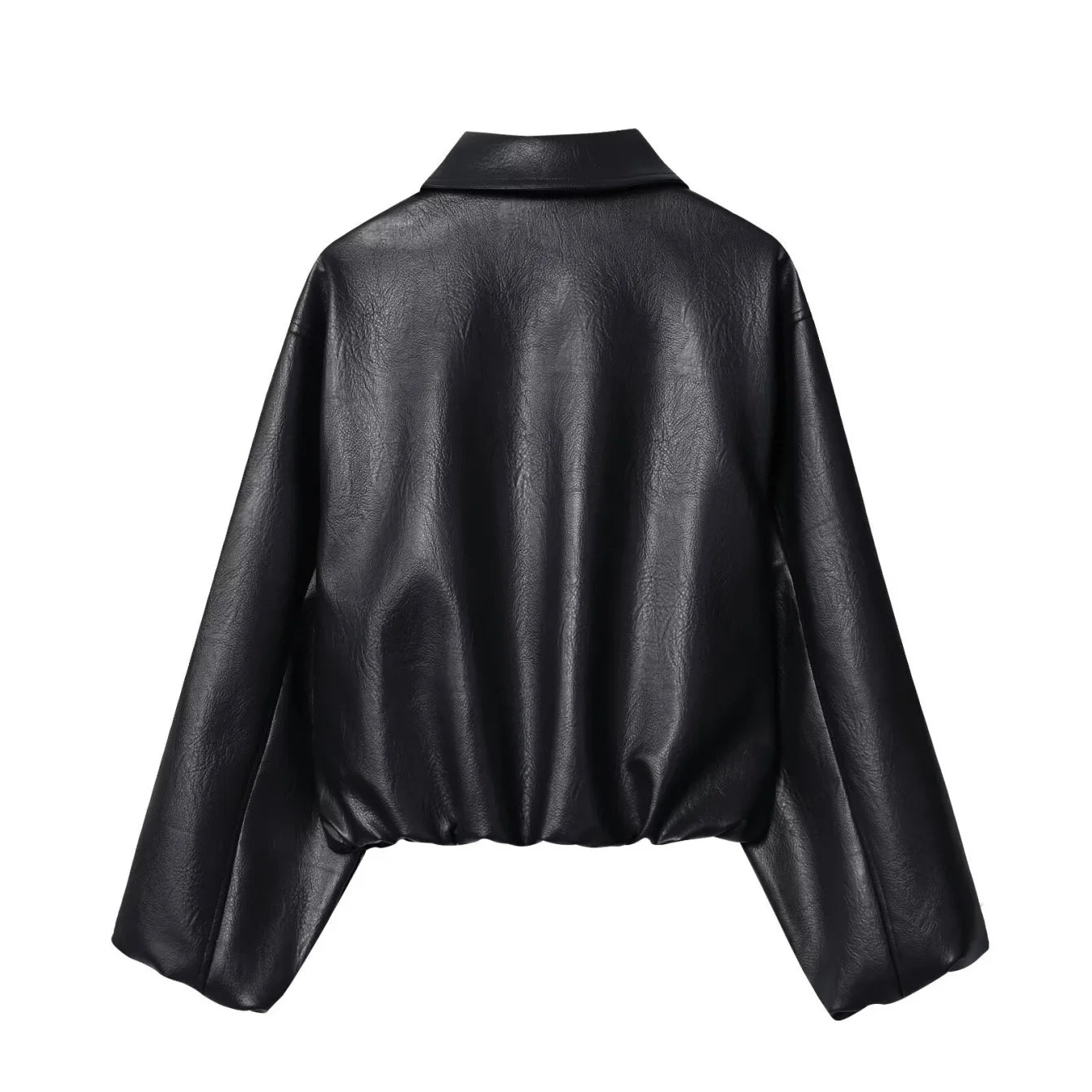 SOERA Jenny Faux Leather Bomber Jacket - Jackets - 1005009936813673-;Ef1765284569265313138 Black M