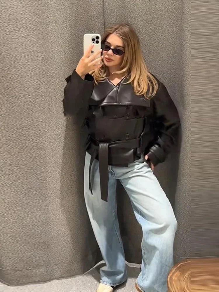 SOERA Nina Leather Jacket - Jackets - 3256809615561276-;Ce1756431173072084363 Dark Brown S