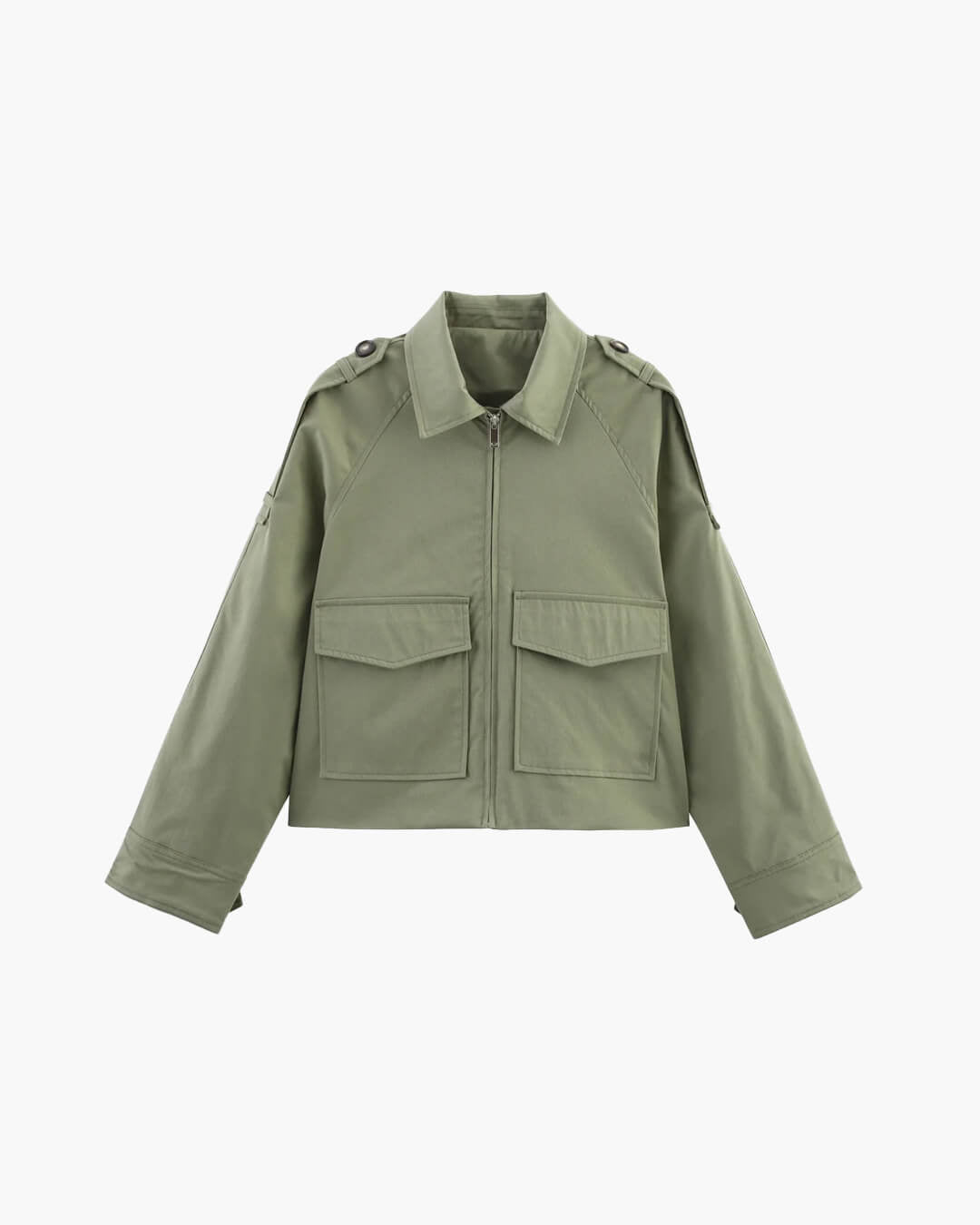 SOERA Valeria Short Pocket Jacket - Jackets - vQ1774532669743626968 Green L